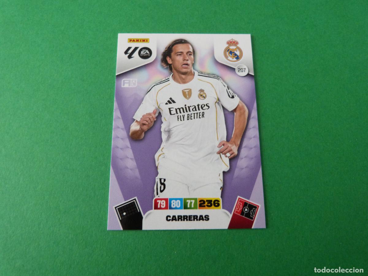 Figurine di Calcio: TRADING CARD FUTBOL CARRERAS REAL MADRID C.F. N&ordm; 207 LIGA ADRENALYN XL 2025-2026/25-26 PANINI