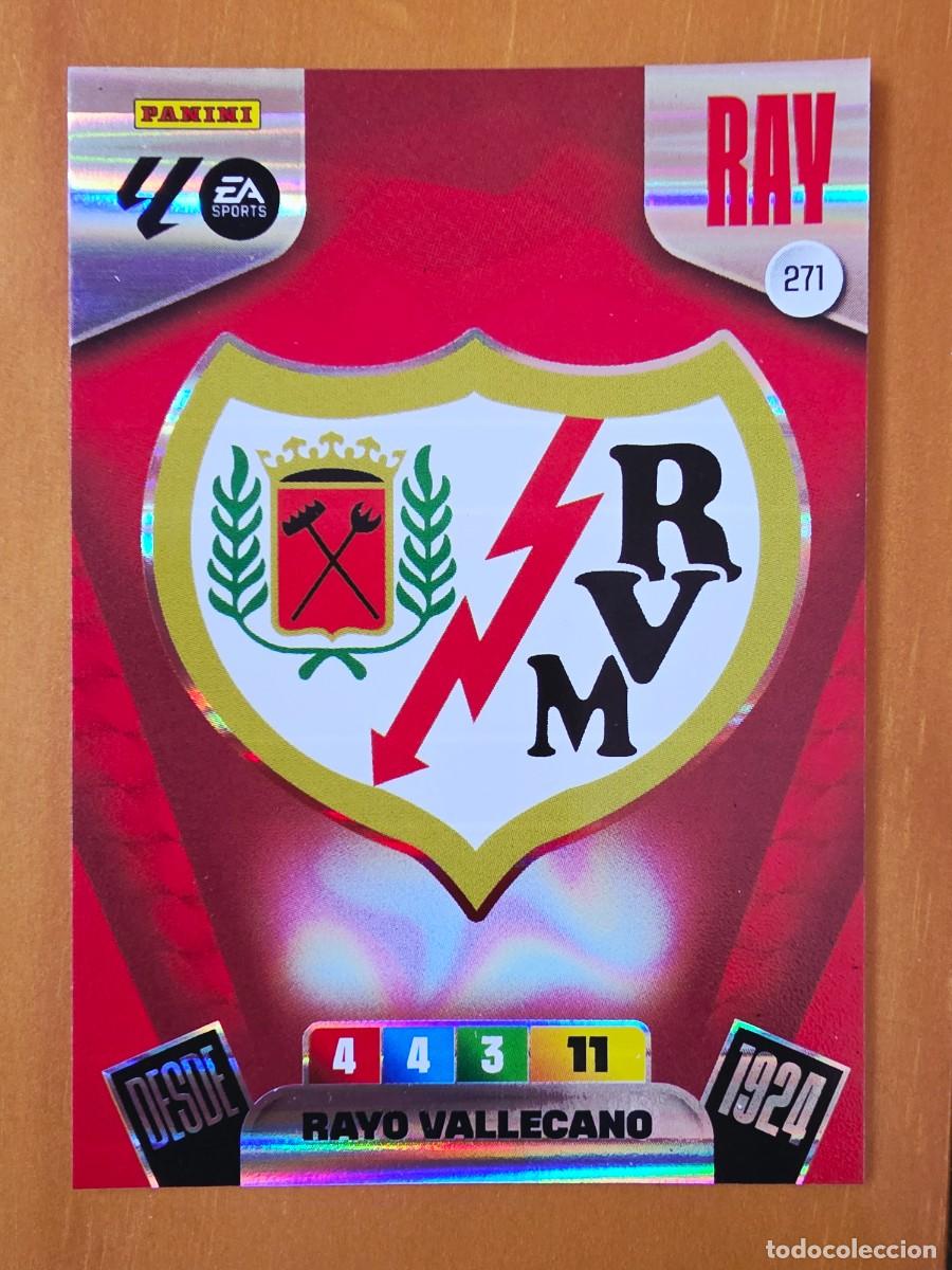 Cromos de F&uacute;tbol: 271 Escudo Rayo Vallecano, Panini Adrenalyn XL Liga 2025 2026 25 26