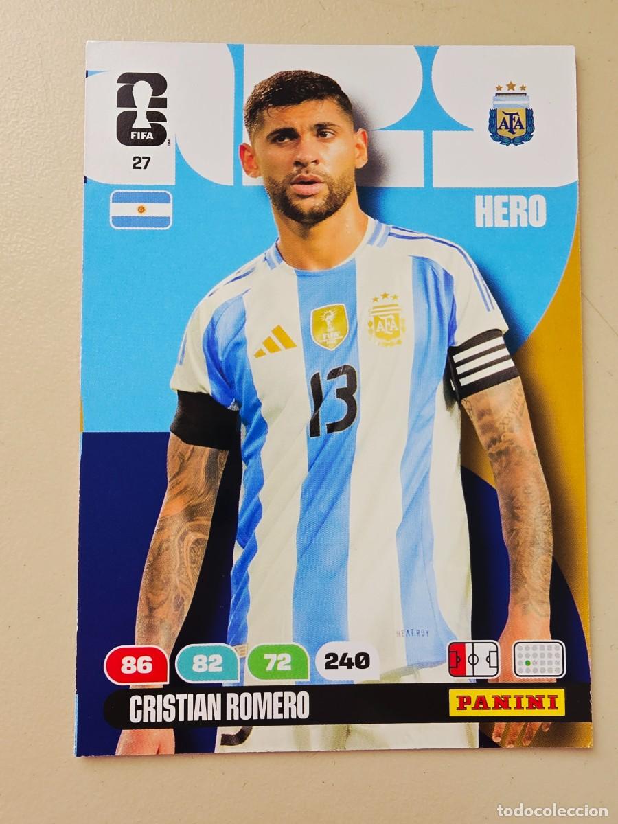 Cromos de F&uacute;tbol: 27 Cristian Cuti Romero, Hero, Argentina, Adrenalyn XL Fifa World Cup 2026 Mundial 26