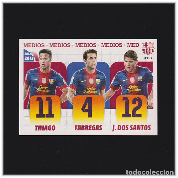 Cromos de F&uacute;tbol: COLECCI&Oacute;N OFICIAL BARCELONA 2012 2013 12 13 PANINI THIAGO FABREGAS JONATHAN DOS SANTOS 22 LIGA BAR&Ccedil;A