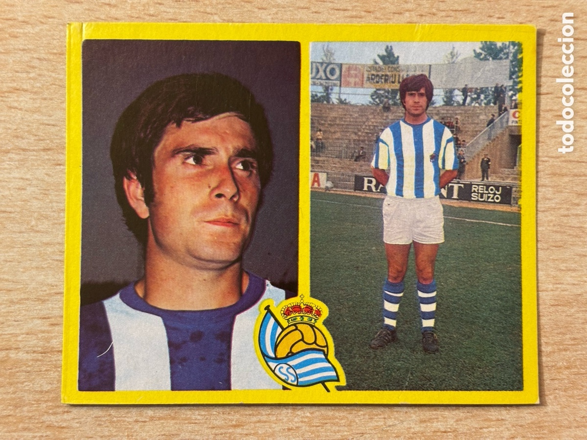 Cromos de F&uacute;tbol: Corcuera Real Sociedad Ediciones Este 72 73 recuperado en buen estado