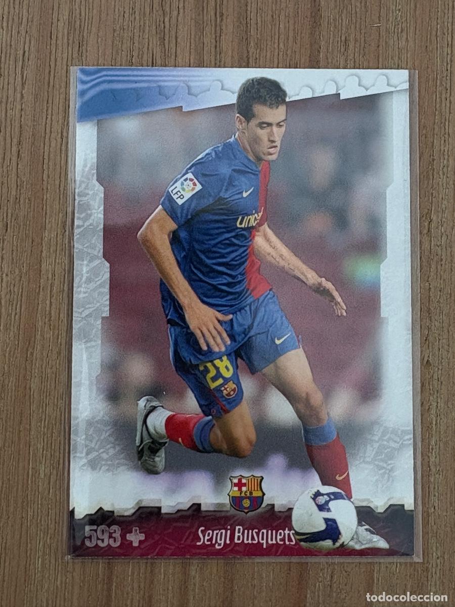 Cromos de F&uacute;tbol: 19. CROMO MUNDICROMO FICHAS LIGA 2009 ROOKIE CARD SERGIO BUSQUETS N 593 2008-09 08-09