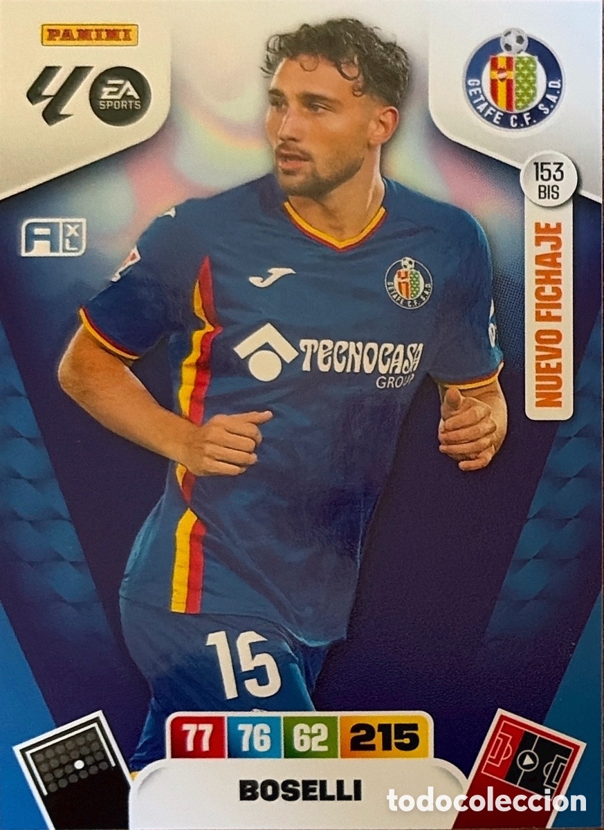 Cromos de F&uacute;tbol: 153.BIS- BOSELLI (GETAFE) ADRENALYN XL LIGA 2025/26 (PANINI)