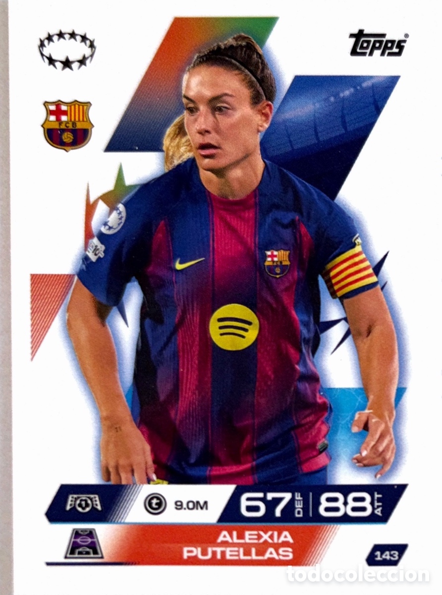 Cromos de F&uacute;tbol: 143. Alexia Putellas - FC Barcelona - (MATCH ATTAX EXTRA CHAMPIONS LEAGUE 2025/26) TOPPS