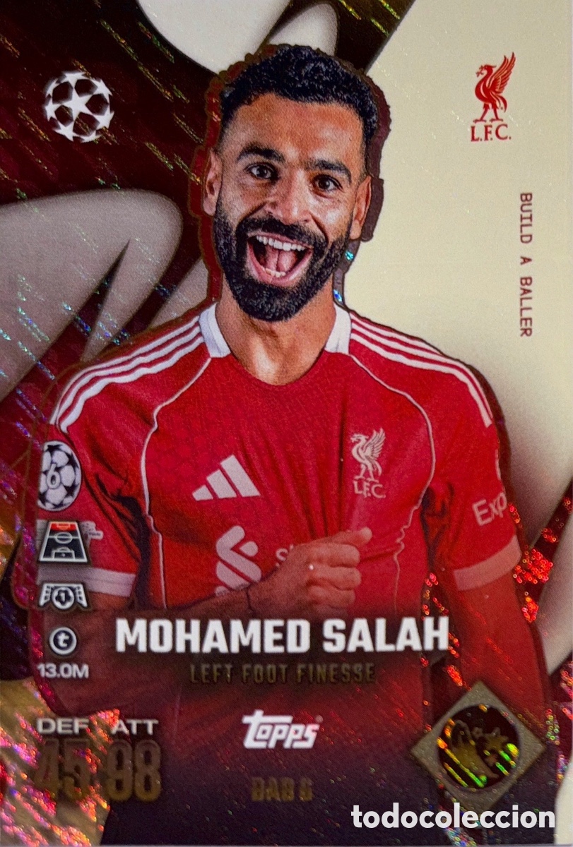 Cromos de F&uacute;tbol: BAB 6. Mohamed Salah (Liverpool)- MATCH ATTAX EXTRA CHAMPIONS LEAGUE 2025/26