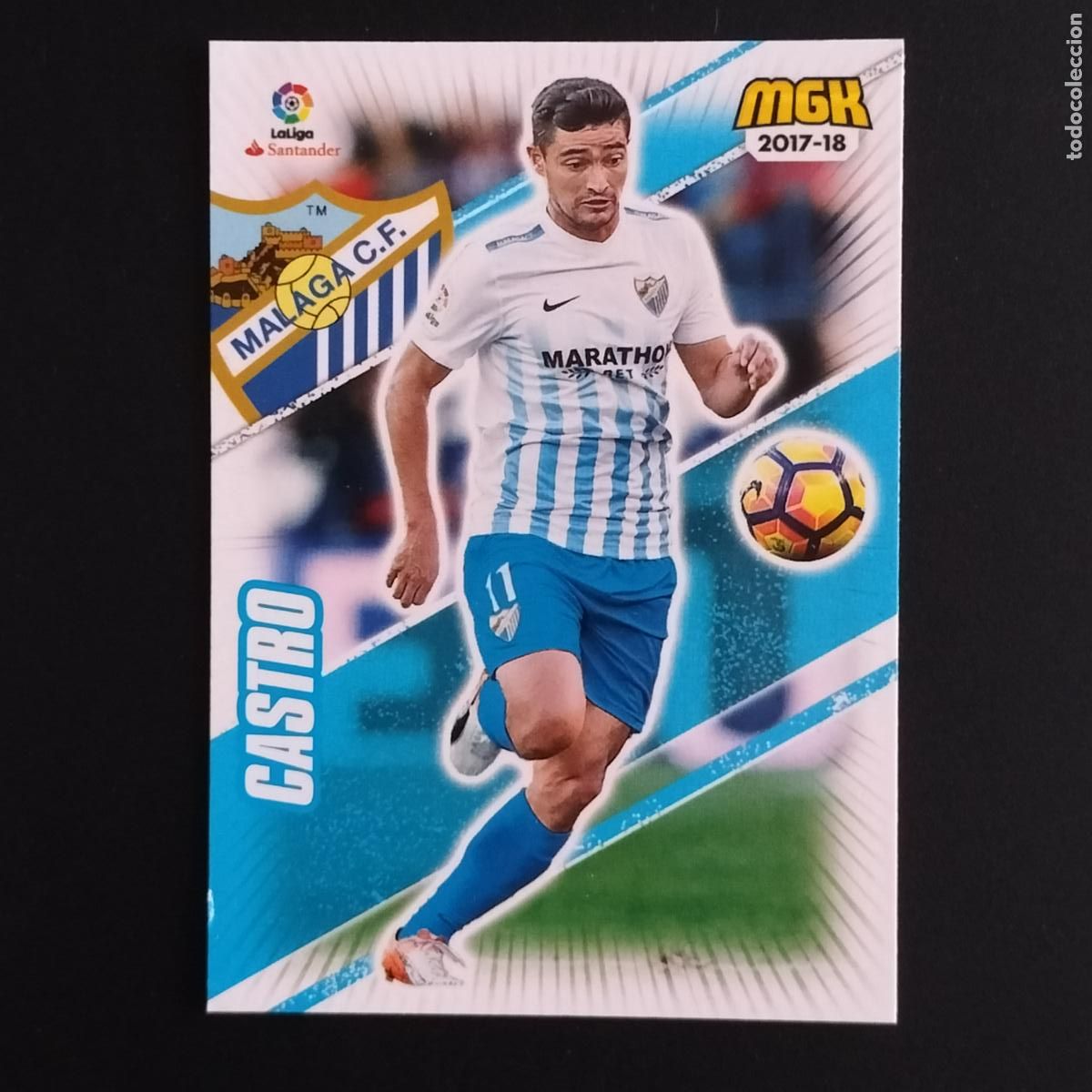 Fu&szlig;ball-Sticker: MGK 423 CASTRO MALAGA CROMOS ALBUM MEGACRACKS LIGA FUTBOL 2017 2018 17 18