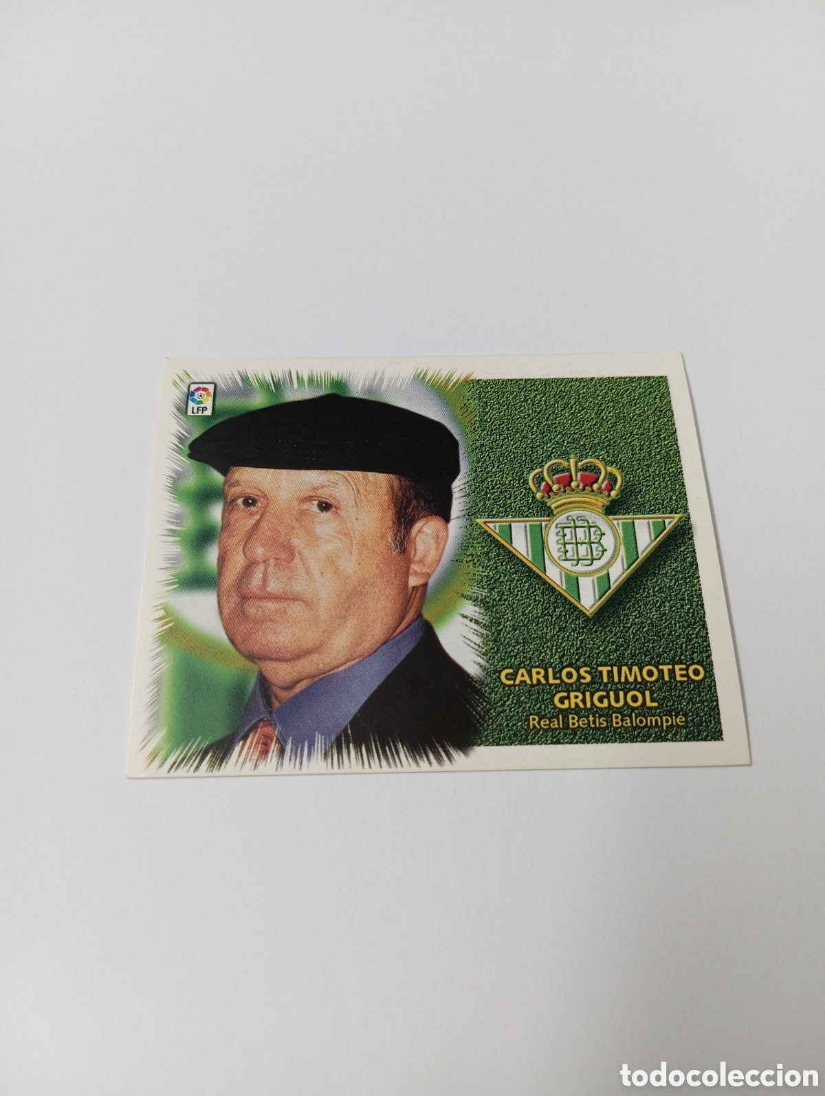 Cromos de F&uacute;tbol: ENTRENADOR CARLOS GRIGUOL Betis LIGA ESTE 1999 2000 PANINI 99 00 NUEVO SIN PEGAR