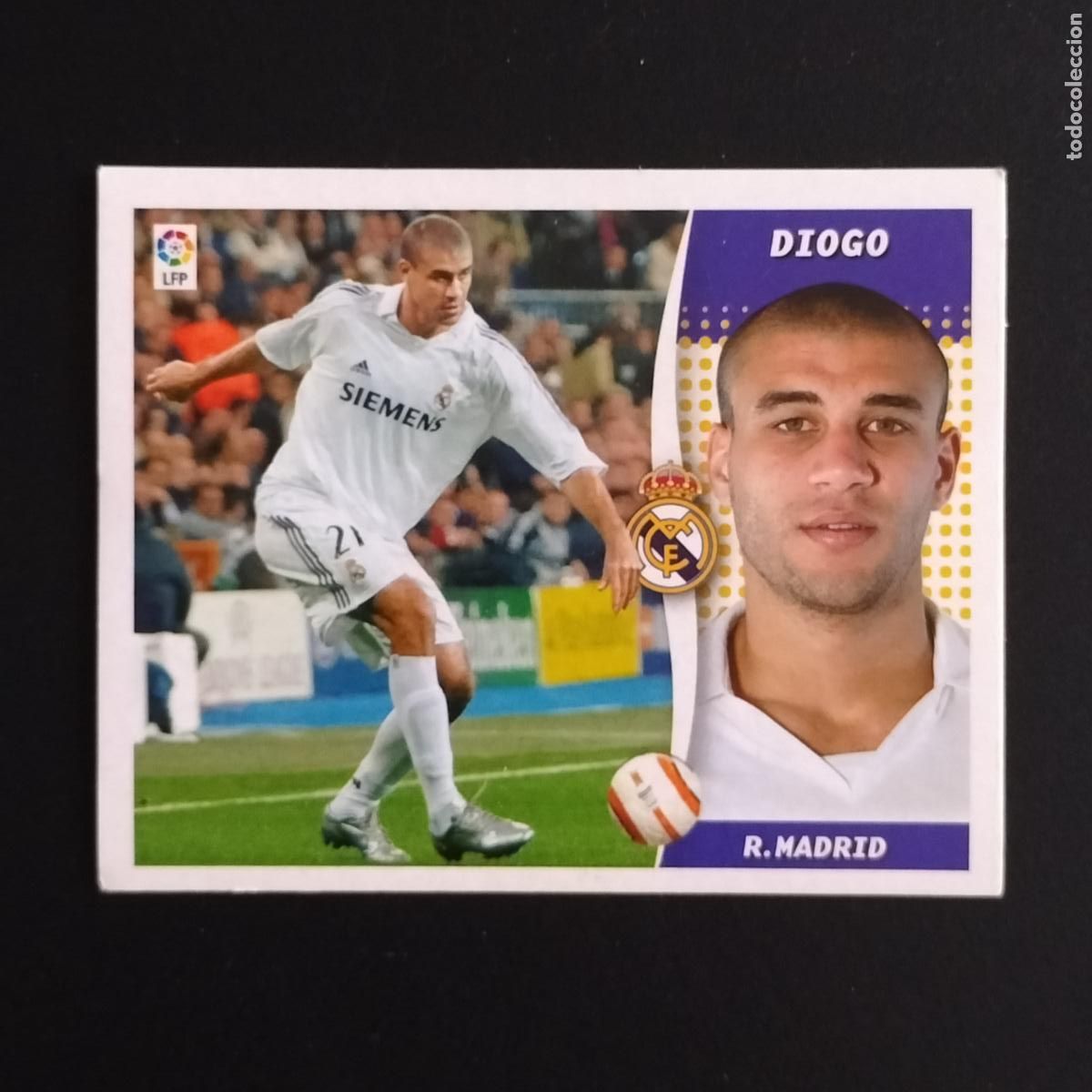 Cromos de F&uacute;tbol: VIEJO BAJA DIOGO REAL MADRID EDICIONES ESTE CROMOS ALBUM LIGA FUTBOL 2006-2007 06-07