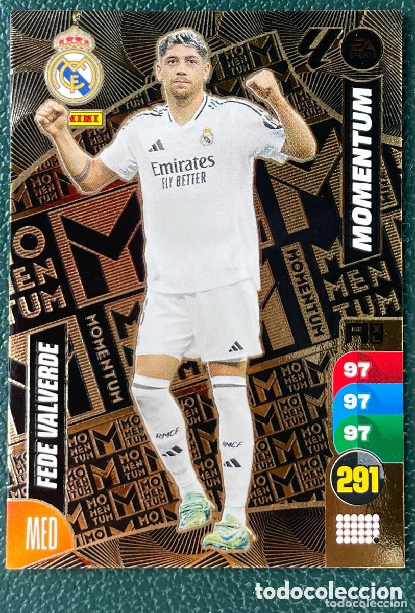 Cromos de F&uacute;tbol: FEDE VALVERDE REAL MADRID MOMENTUM FICHAS ALBUM ADRENALYN XL 2024 2025 24 25