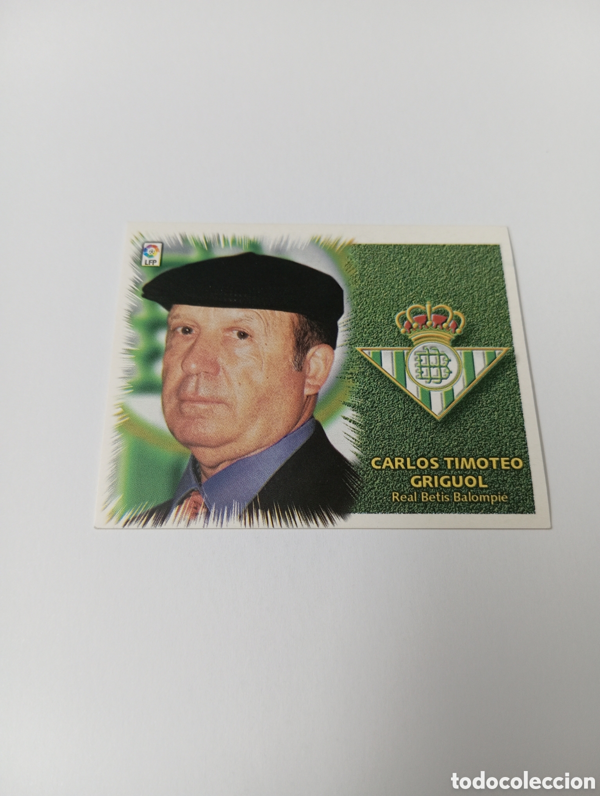 Cromos de F&uacute;tbol: ENTRENADOR CARLOS GRIGUOL Betis LIGA ESTE 1999 2000 PANINI 99 00 NUEVO SIN PEGAR