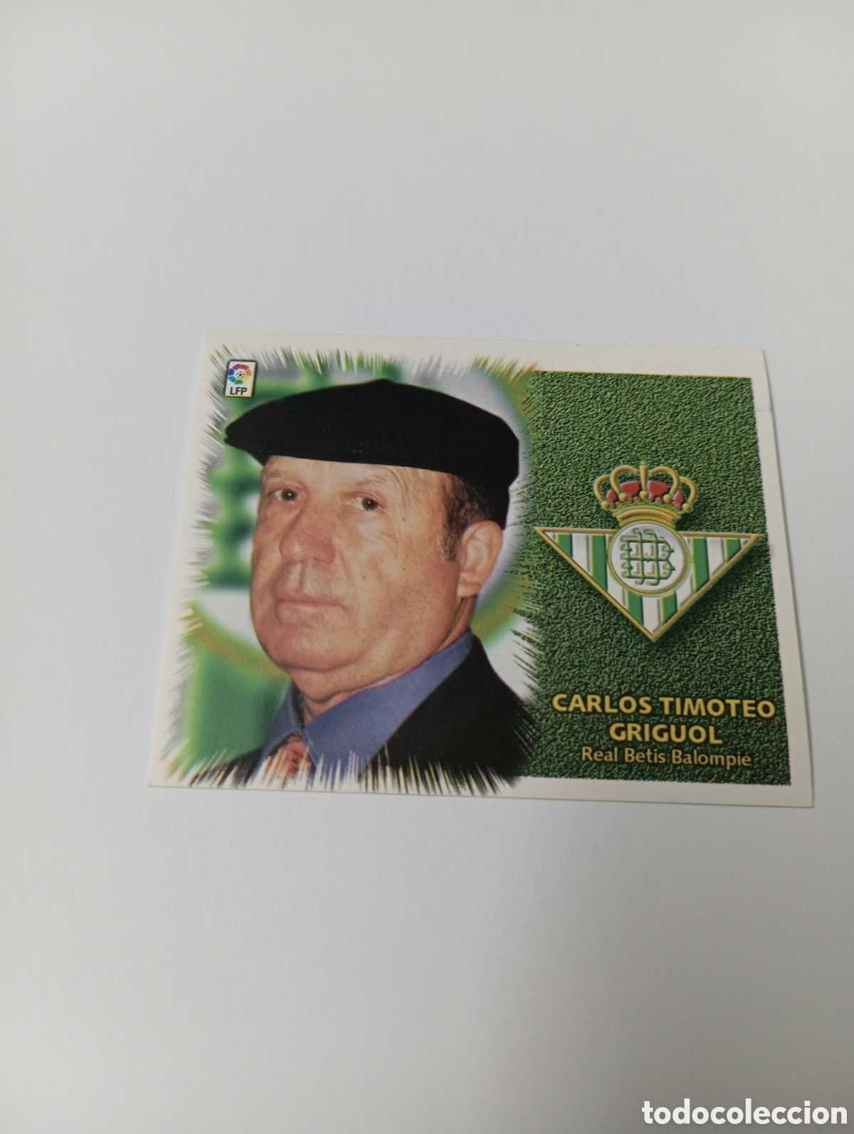 Cromos de F&uacute;tbol: ENTRENADOR CARLOS GRIGUOL Betis LIGA ESTE 1999 2000 PANINI 99 00 NUEVO SIN PEGAR