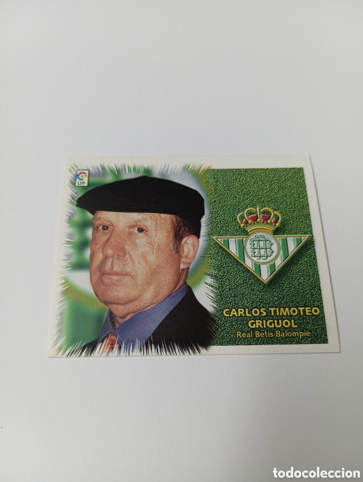 Cromos de F&uacute;tbol: ENTRENADOR CARLOS GRIGUOL Betis LIGA ESTE 1999 2000 PANINI 99 00 NUEVO SIN PEGAR
