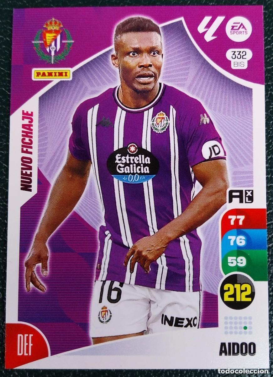 Cromos de F&uacute;tbol: 332 BIS AIDOO REAL VALLADOLID NUEVO FICHAJE FICHAS ALBUM ADRENALYN XL 2024 2025 24 25
