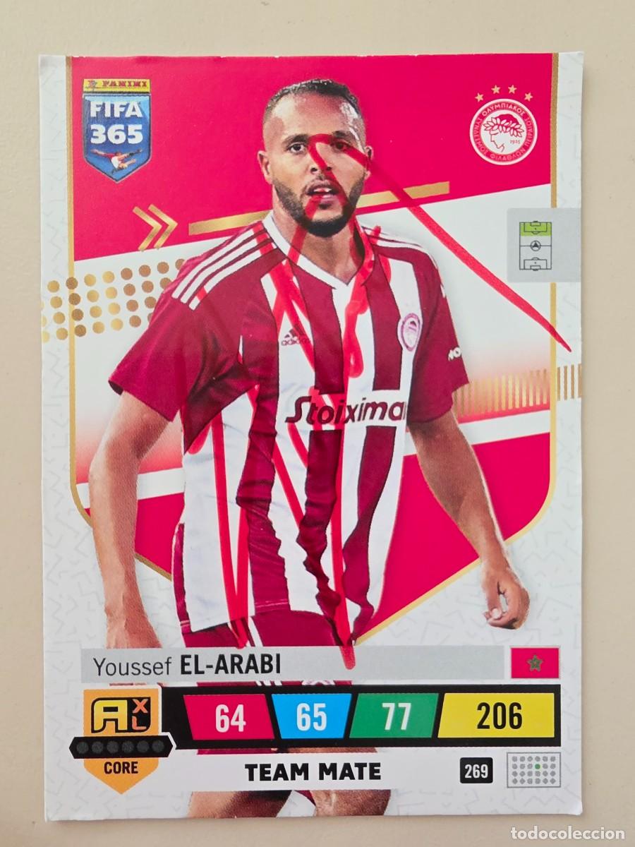 Cromos de F&uacute;tbol: Cromo firmado de Youssef En-Nesyri con aut&oacute;grafo, Olympiakos