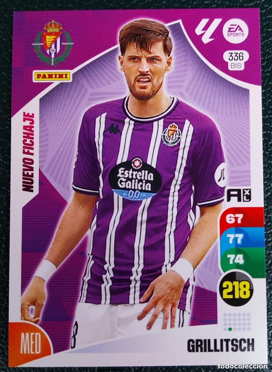 Cromos de F&uacute;tbol: 336 BIS GRILLITSCH REAL VALLADOLID NUEVO FICHAJE FICHAS ALBUM ADRENALYN XL 2024 2025 24 25