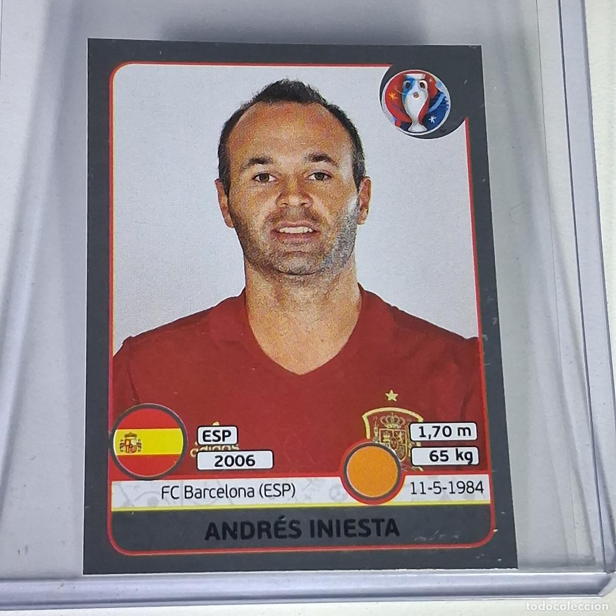 Cromos de F&uacute;tbol: 363 ANDR&Eacute;S INIESTA PANINI EURO 2016 FRANCE EDICI&Oacute;N SUIZA &rdquo;STAR EDITION&rdquo; METALIZADO