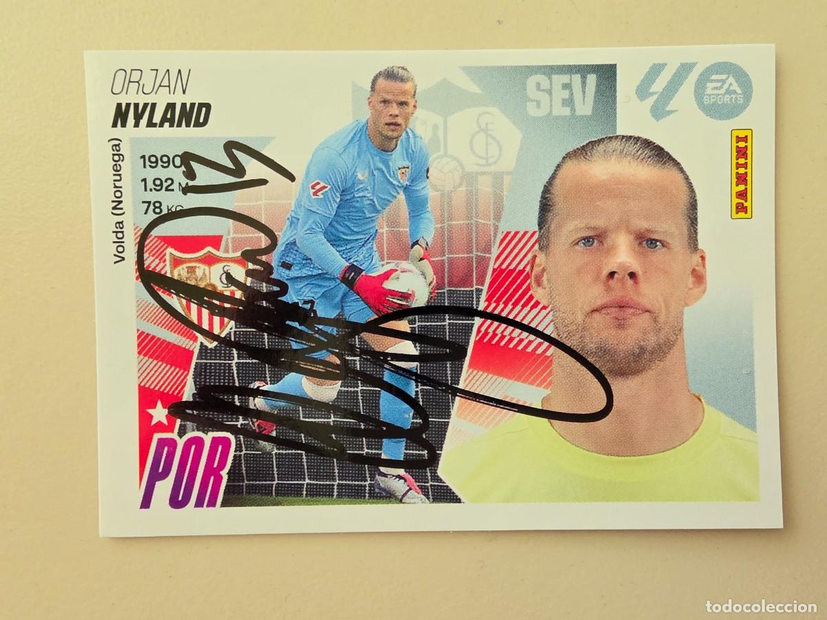 Cromos de Futebol: Cromo firmado de Nyland con aut&oacute;grafo, Sevilla FC
