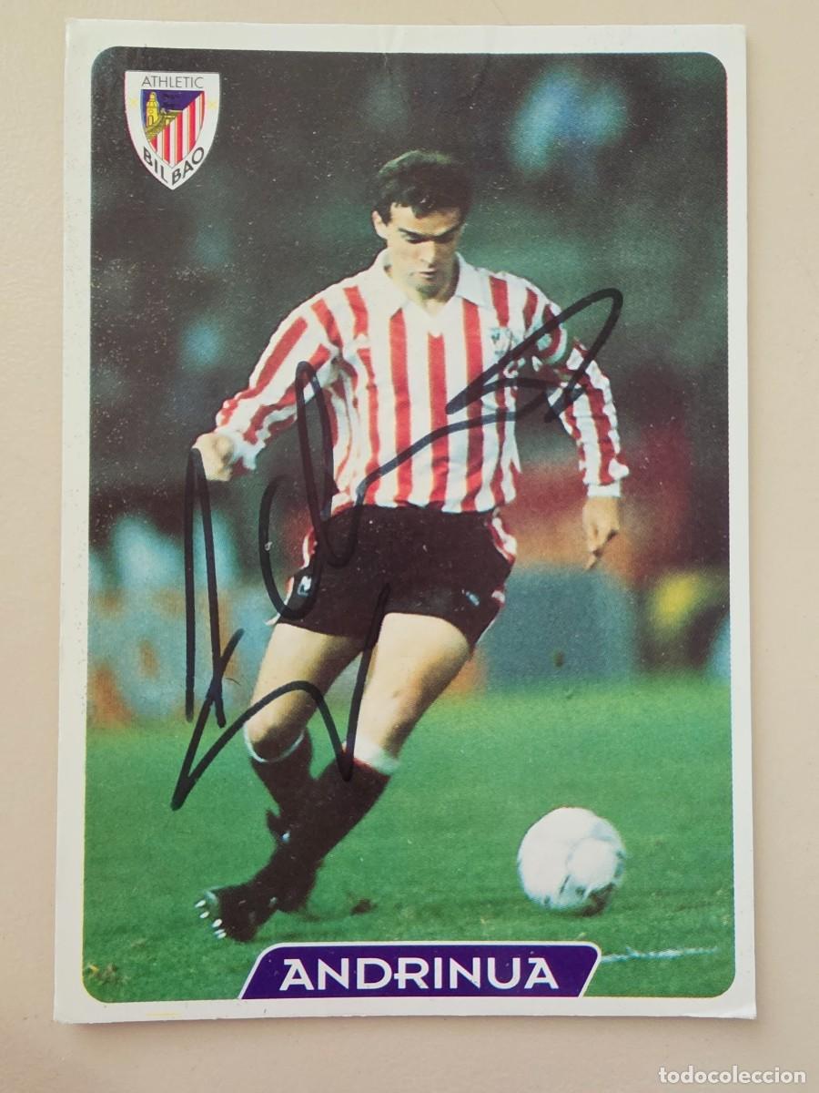 Cromos de Futebol: Cromo firmado de Andrinua con aut&oacute;grafo, Athletic Club de Bilbao