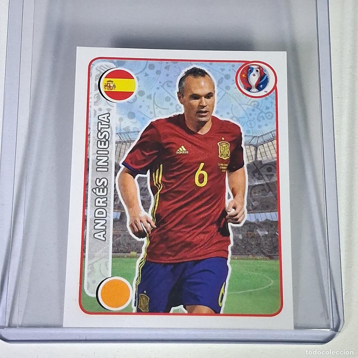 Cromos de F&uacute;tbol: 373 ANDR&Eacute;S INIESTA BARCELONA BAR&Ccedil;A &ndash; PANINI EURO 2016 FRANCE &ndash; CROMO &ndash; ESPA&Ntilde;A