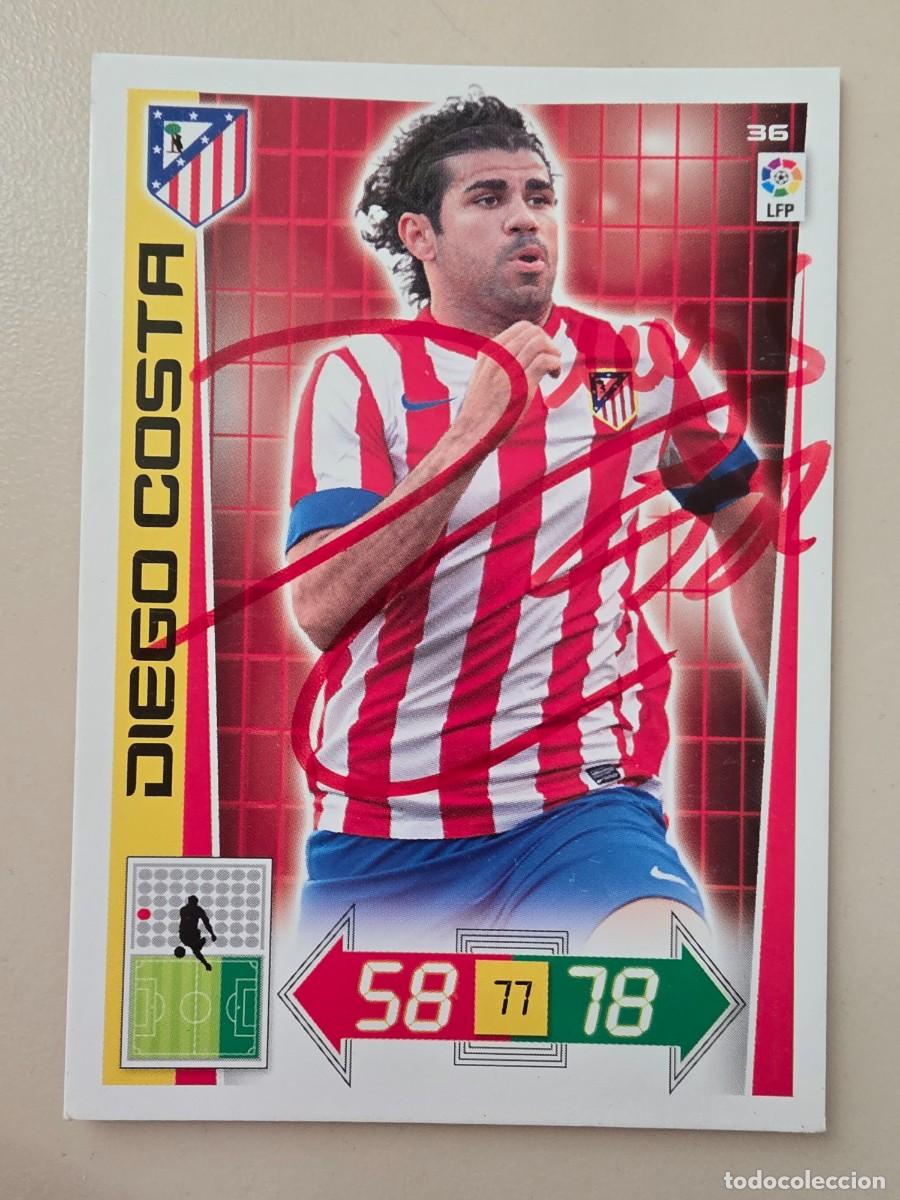 Figurine di Calcio: Cromo firmado de Diego Costa con aut&oacute;grafo, Atl&eacute;tico de Madrid