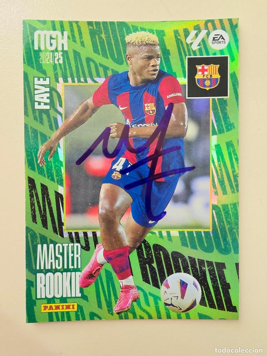 Figurine di Calcio: Cromo firmado de Faye con aut&oacute;grafo, FC Barcelona