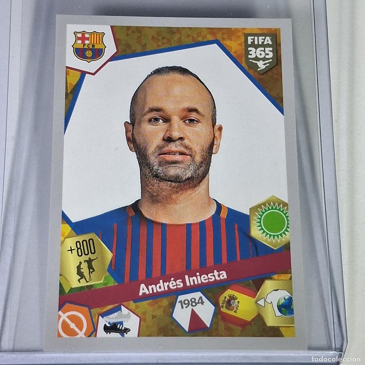 Cromos de F&uacute;tbol: C1 185 ANDR&Eacute;S INIESTA &ndash; PANINI FIFA 365 2018 &ndash; FC BARCELONA BAR&Ccedil;A &ndash; THE GOLDEN WORLD OF FOOTBALL