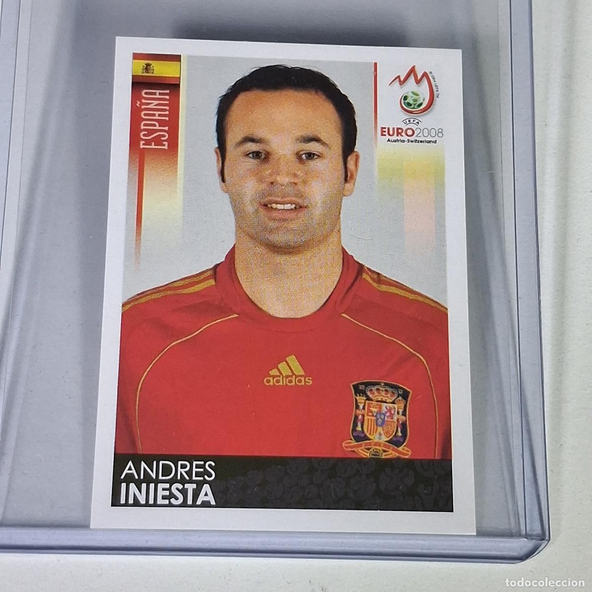 Figurine di Calcio: C1 428 ANDR&Eacute;S INIESTA &ndash; PANINI UEFA EURO 2008 &ndash; CROMO &ndash; ESPA&Ntilde;A (CAMPE&Oacute;N)