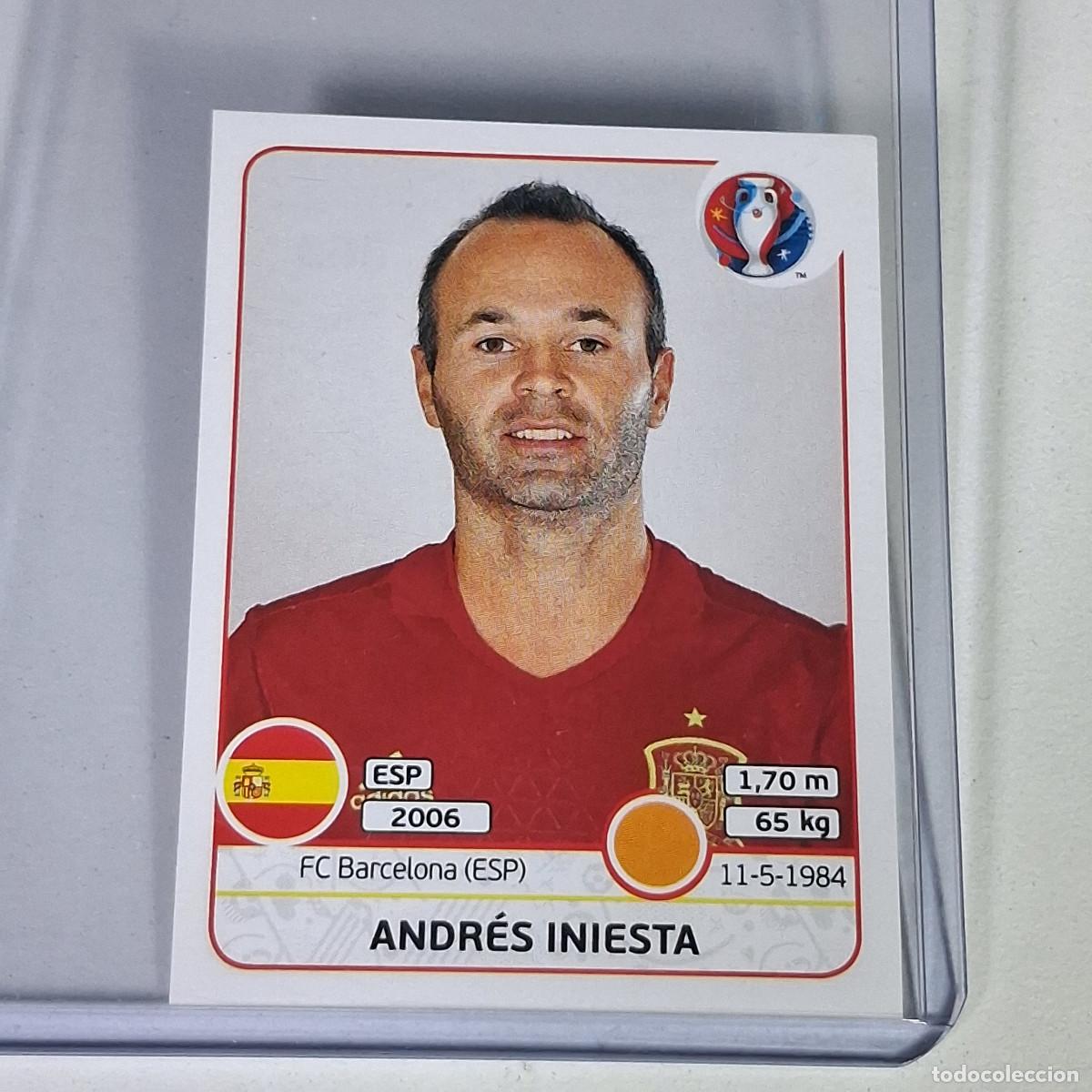 Cromos de F&uacute;tbol: 363 ANDR&Eacute;S INIESTA &ndash; PANINI EURO 2016 FRANCE &ndash; CROMO &ndash; ESPA&Ntilde;A