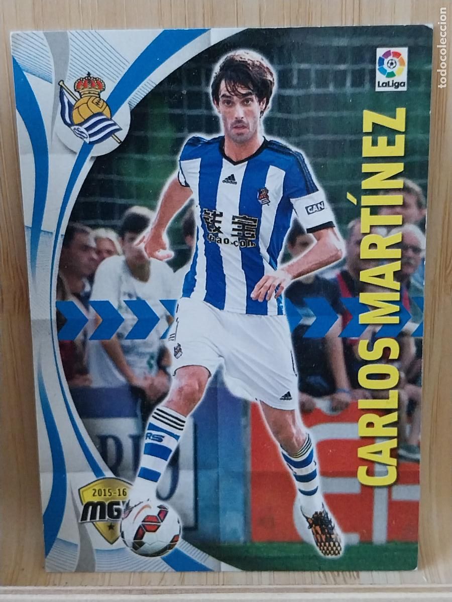 Cromos de F&uacute;tbol: CARLOS MARTINEZ REAL SOCIEDAD MGK LIGA 2015 15 16 TRADING CARD CROMO 410 ORIGINAL