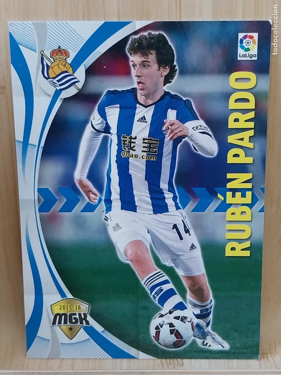 Cromos de F&uacute;tbol: RUBEN PARDO REAL SOCIEDAD MGK LIGA 2015 15 16 TRADING CARD CROMO 418 ORIGINAL *