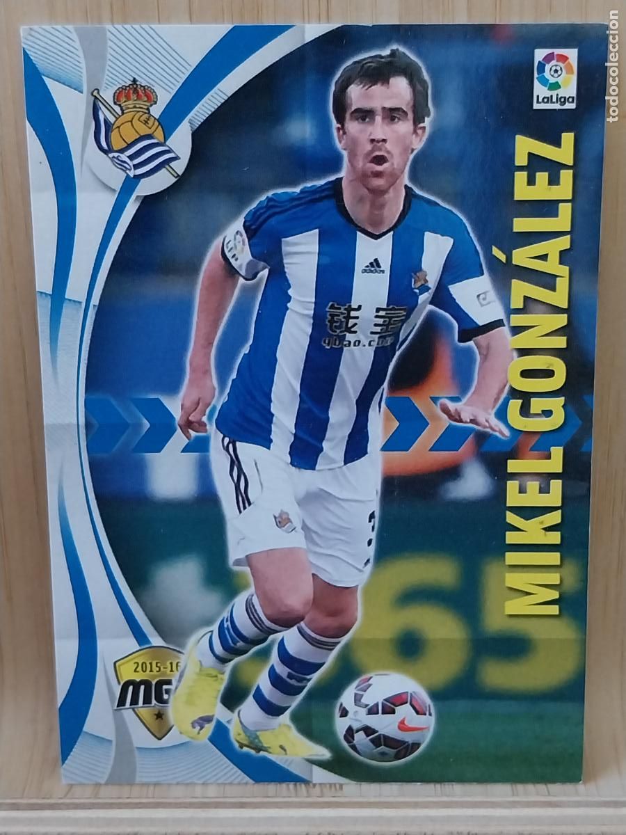 Cromos de F&uacute;tbol: MIKEL GONZALEZ REAL SOCIEDAD MGK LIGA 2015 15 16 TRADING CARD CROMO 413 ORIGINAL *