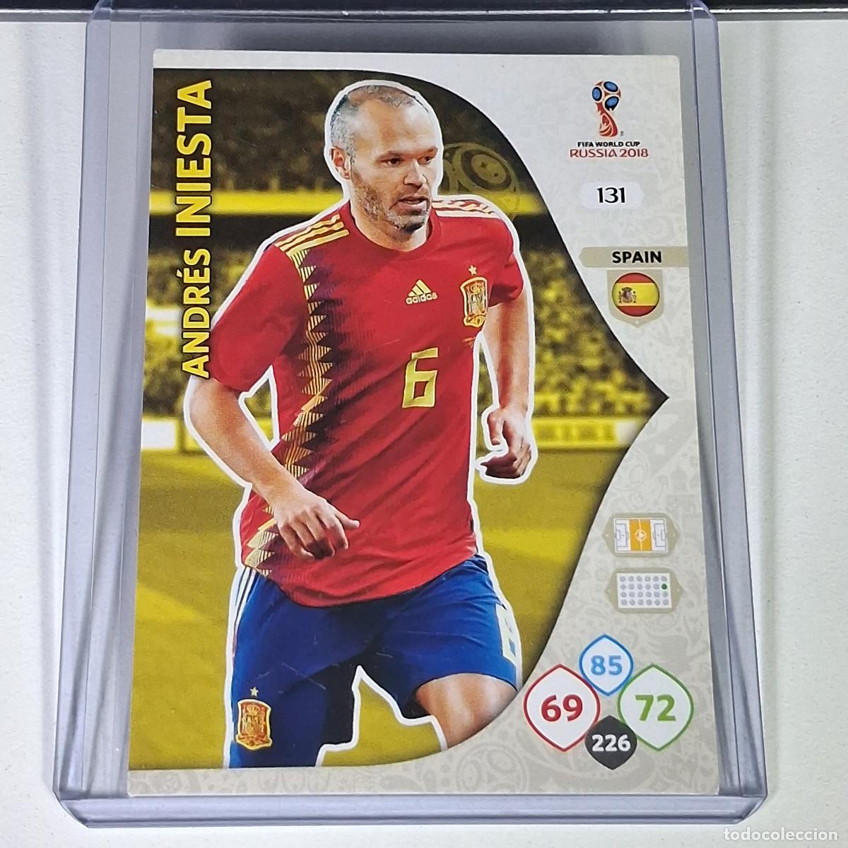 Cromos de F&uacute;tbol: 131 ANDR&Eacute;S INIESTA PANINI ADRENALYN XL WORLD CUP RUSSIA 2018 CARTA ESPA&Ntilde;A