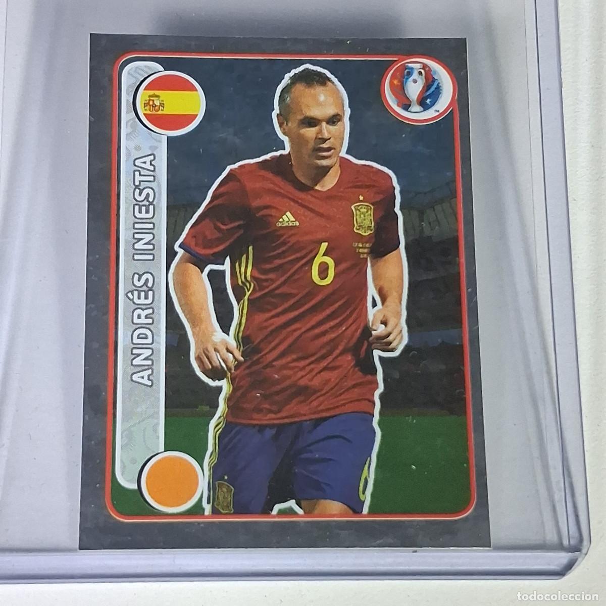 Cromos de F&uacute;tbol: 373 ANDR&Eacute;S INIESTA &ndash; PANINI EURO 2016 FRANCE &ndash; EDICI&Oacute;N SUIZA &rdquo;STAR EDITION&rdquo; &ndash; METALIZADO