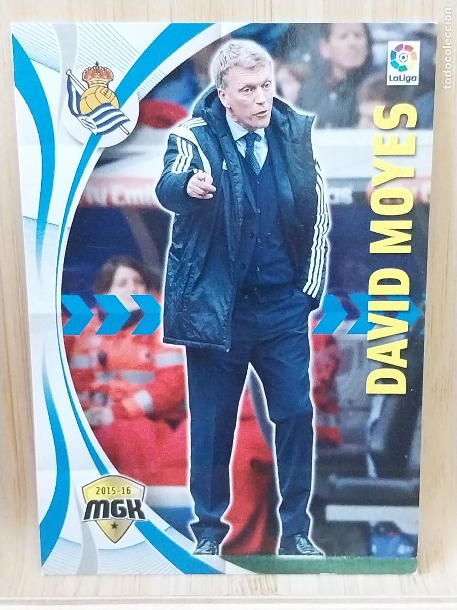 Cromos de F&uacute;tbol: DAVID MOYES REAL SOCIEDAD MGK LIGA 2015 15 16 TRADING CARD CROMO 407 ORIGINAL *