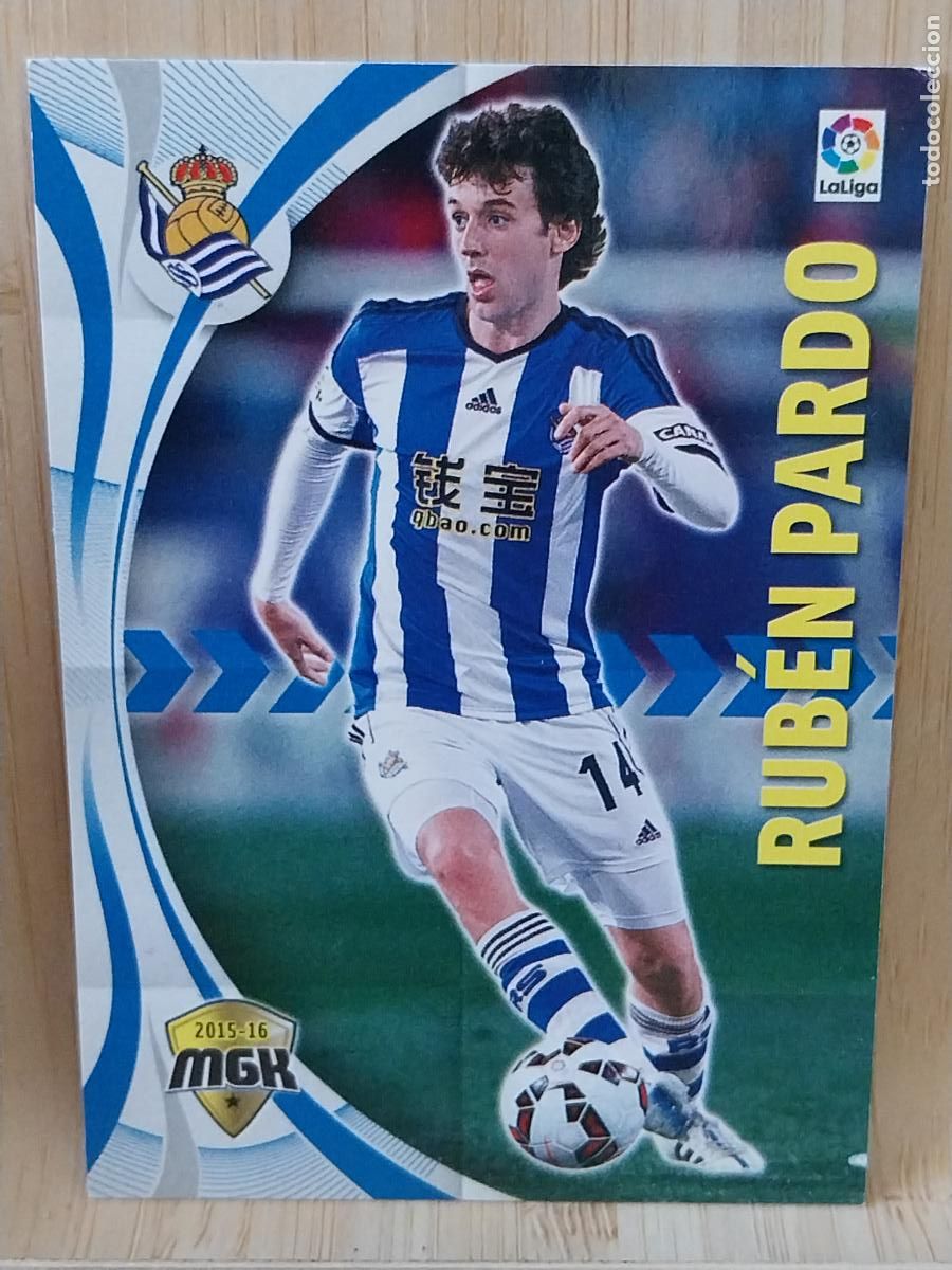 Cromos de F&uacute;tbol: RUBEN PARDO REAL SOCIEDAD MGK LIGA 2015 15 16 TRADING CARD CROMO 418 ORIGINAL *--