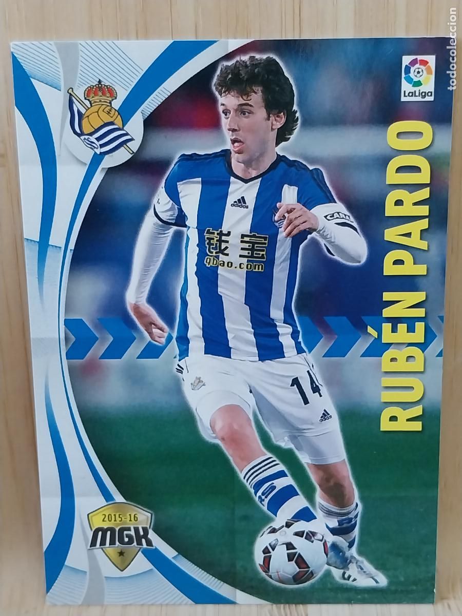 Cromos de F&uacute;tbol: RUBEN PARDO REAL SOCIEDAD MGK LIGA 2015 15 16 TRADING CARD CROMO 418 ORIGINAL *--*