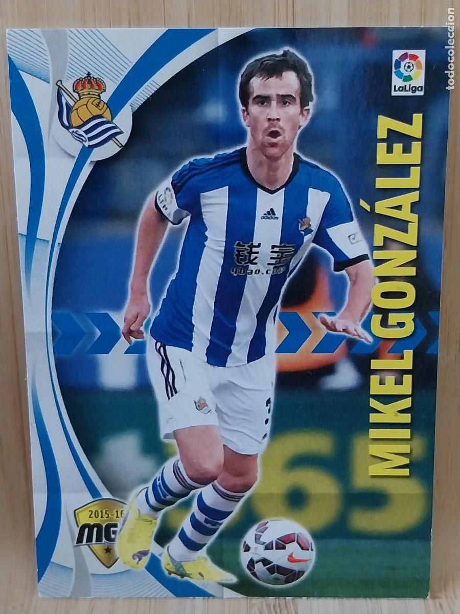 Cromos de F&uacute;tbol: MIKEL GONZALEZ REAL SOCIEDAD MGK LIGA 2015 15 16 TRADING CARD CROMO 413 ORIGINAL *-*-*