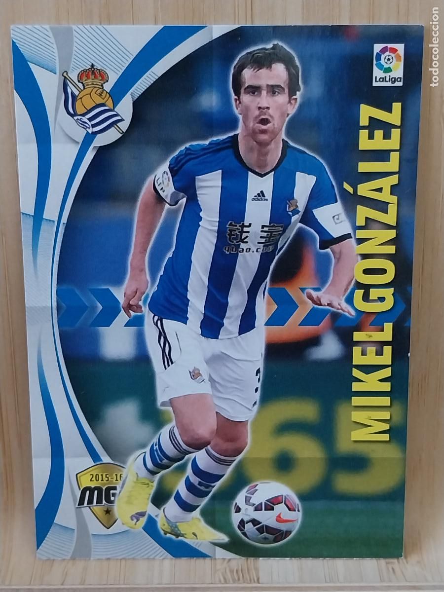Cromos de F&uacute;tbol: MIKEL GONZALEZ REAL SOCIEDAD MGK LIGA 2015 15 16 TRADING CARD CROMO 413 ORIGINAL -*-*-*