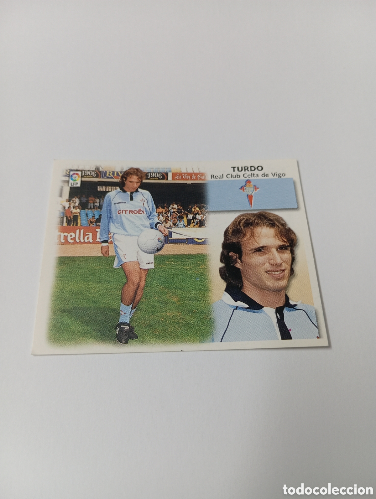Fu&szlig;ball-Sticker: TURDO COLOCA Celta Vigo LIGA ESTE 1999 2000 PANINI 99 00 NUEVO SIN PEGAR