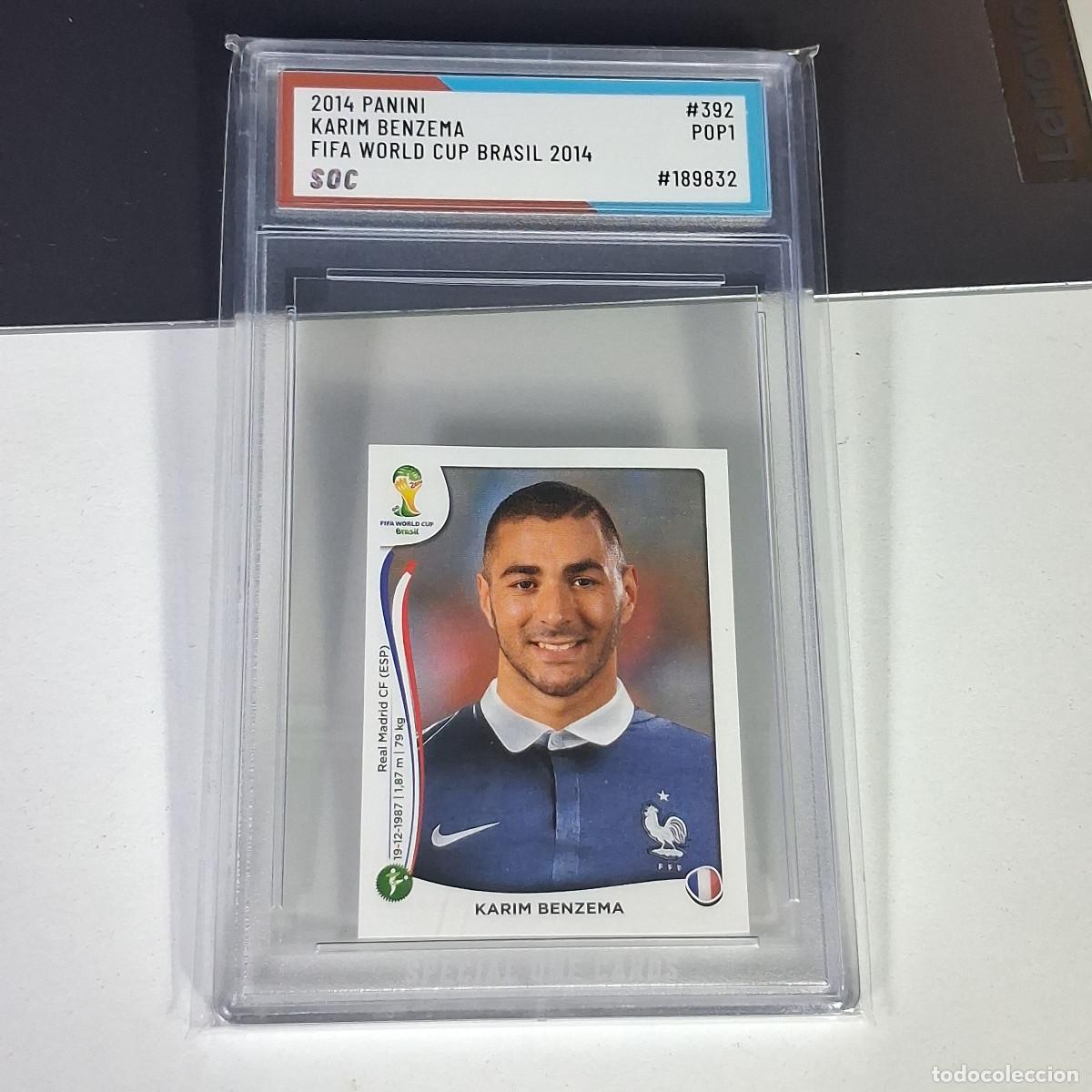 Cromos de F&uacute;tbol: 392 KARIM BENZEMA &ndash; PANINI FIFA WORLD CUP BRASIL 2014 GRADUADO SOC POP 1