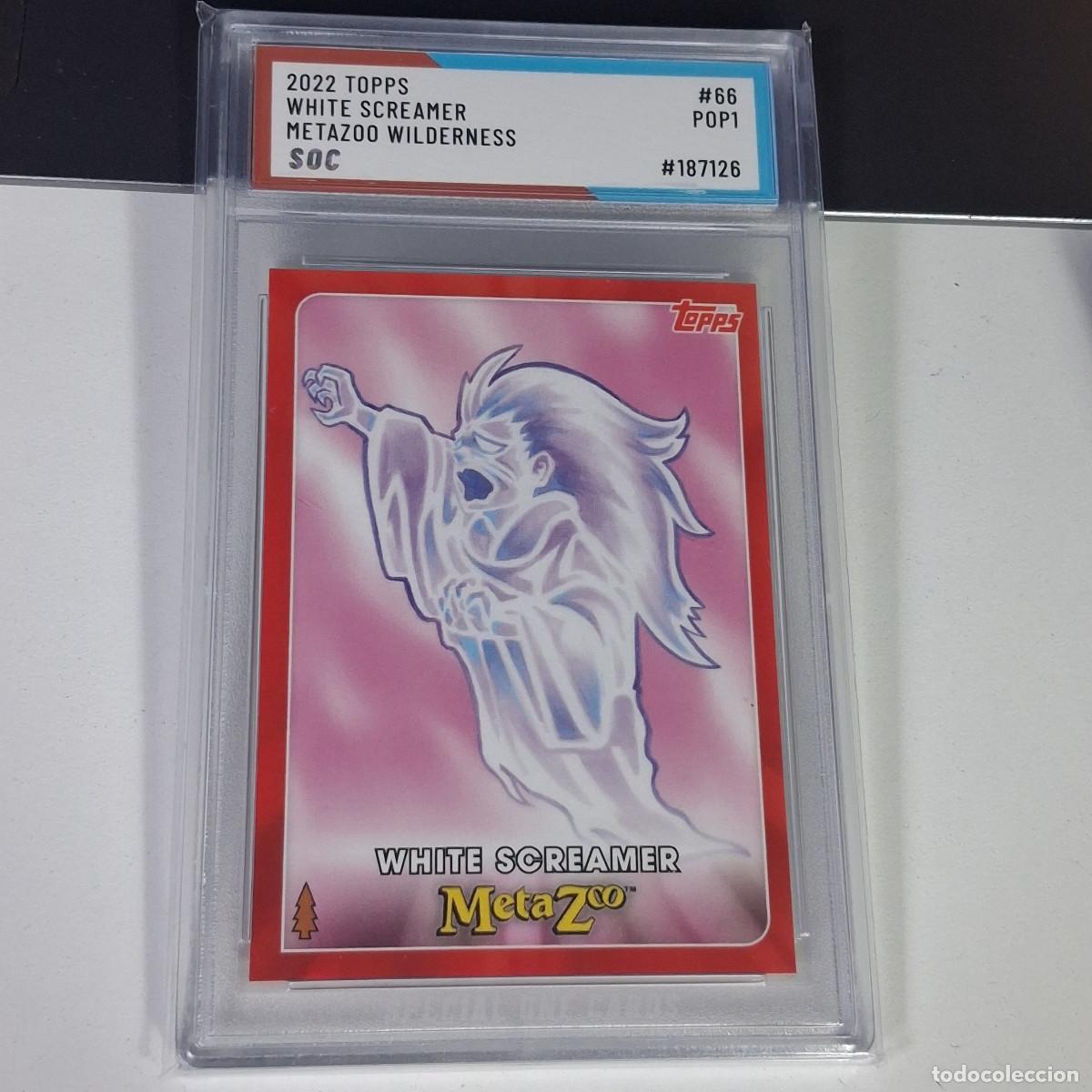 Cromos de F&uacute;tbol: 66 WHITE SCREAMER &ndash; 2022 TOPPS METAZOO WILDERNESS GRADUADA SOC POP 1