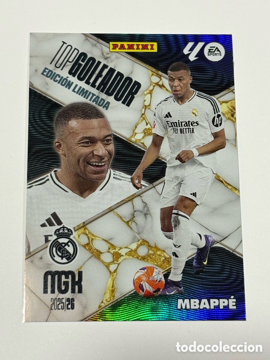 Cromos de F&uacute;tbol: Mbappe X100 Edicion Limitada Top Goleador MGK Megacracks 2025-26 RK Panini 2026