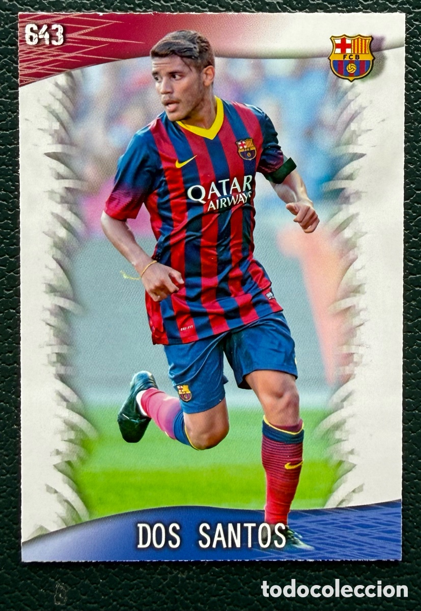 Figurine di Calcio: 643 DOS SANTOS FC BARCELONA FICHAS ALBUM MUNDICROMO 2013 2014 13 14