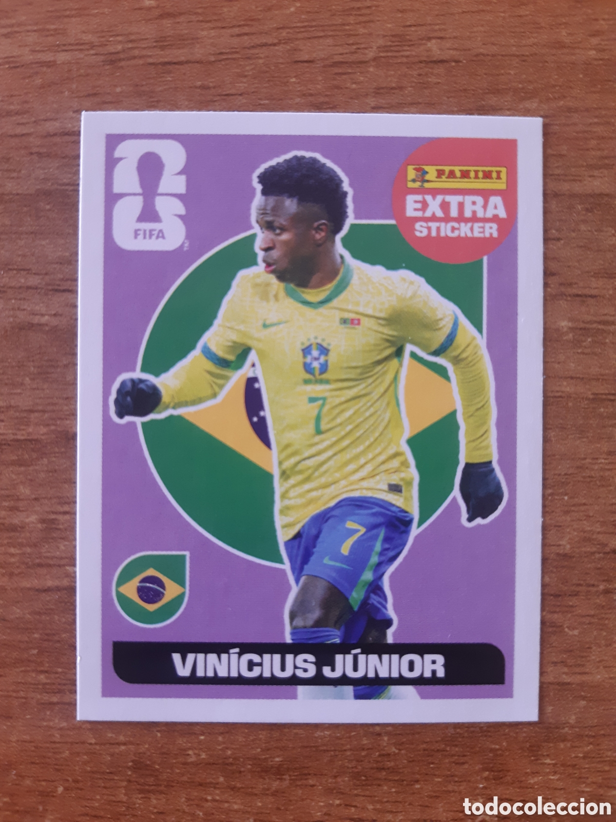 Cromos de F&uacute;tbol: VINICIUS JUNIOR BRASIL EXTRA STICKER MUNDIAL 2026 PANINI. NUEVO SIN PEGAR