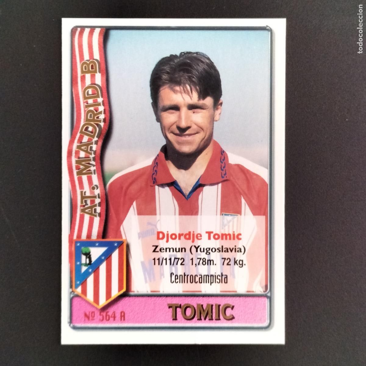 Cromos de F&uacute;tbol: 564 YORDI Y TOMIC AT. MADRID CROMOS MUNDICROMO PLATINUM LIGA FUTBOL 1996 1997 96 97