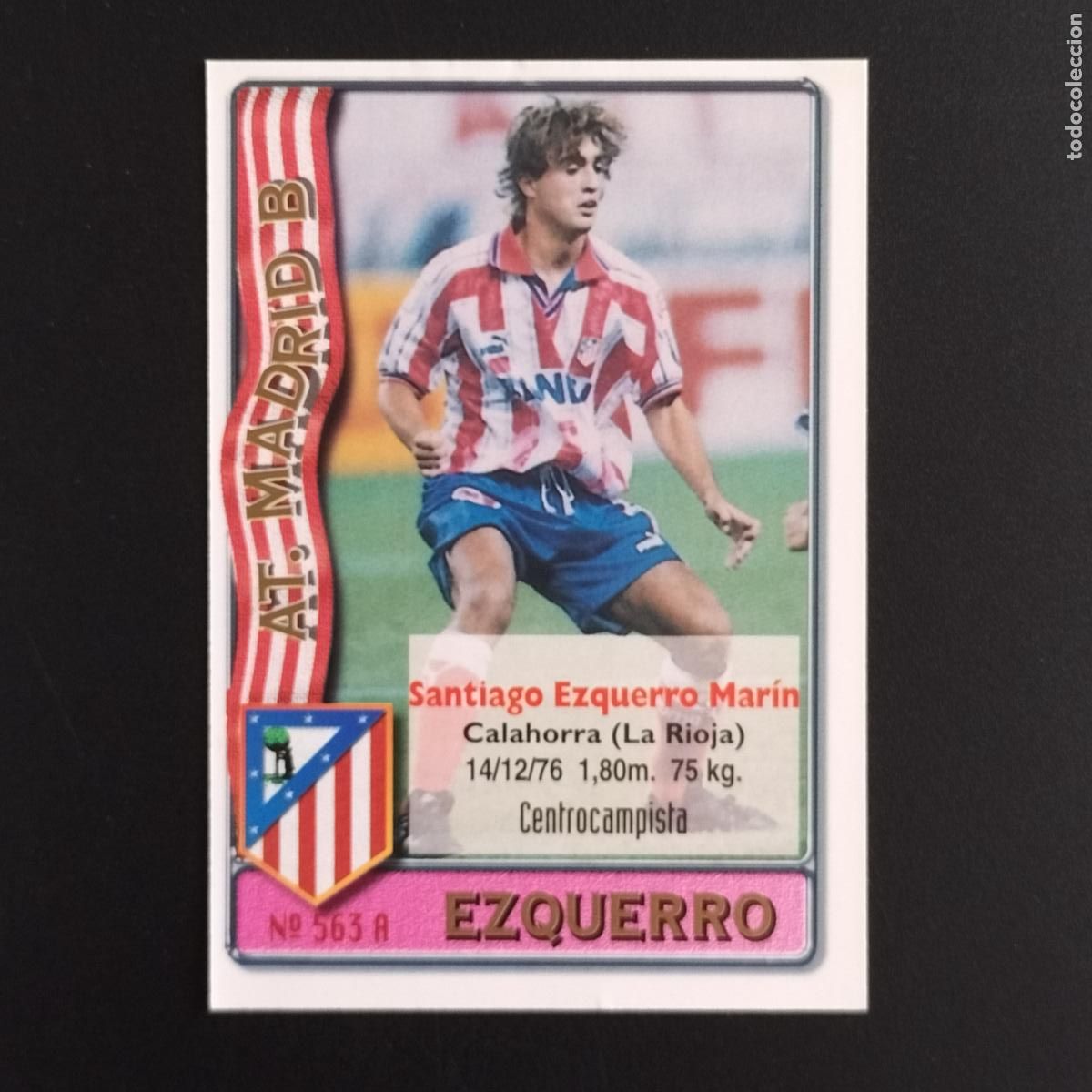 Cromos de F&uacute;tbol: 563 EZQUERRO ROOKIE Y DE LA PARRA AT. MADRID CROMOS MUNDICROMO PLATINUM LIGA FUTBOL 1996 1997 96 97