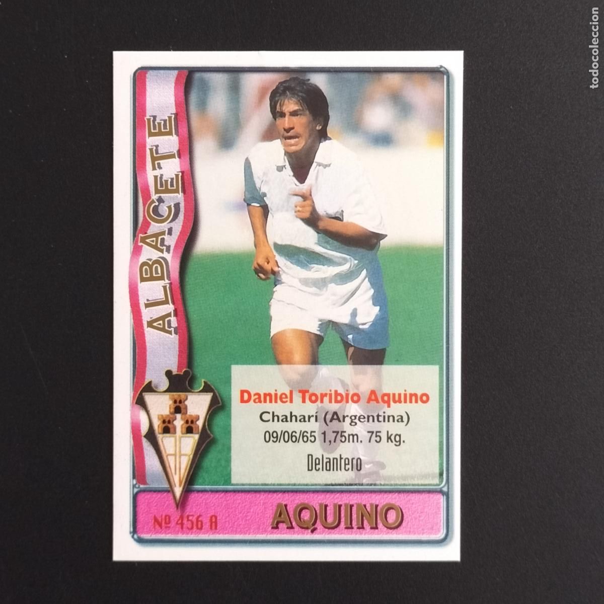 Cromos de F&uacute;tbol: 456 AQUINO Y MENENDEZ ALBACETE CROMOS MUNDICROMO PLATINUM LIGA FUTBOL 1996 1997 96 97
