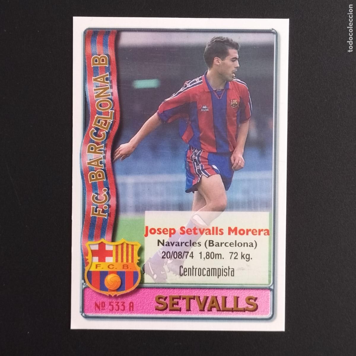 Cromos de F&uacute;tbol: 533 ISMAEL Y SETVALLS BARCELONA B CROMOS MUNDICROMO PLATINUM LIGA FUTBOL 1996 1997 96 97