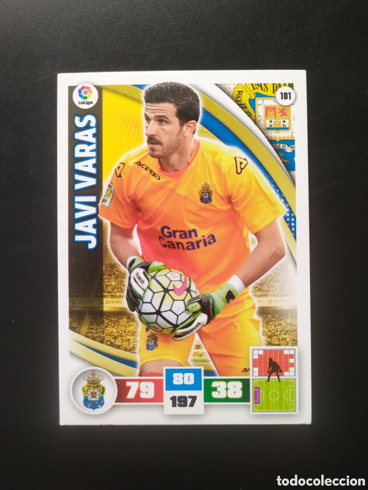 Cromos de F&uacute;tbol: Adrenalyn 2015 2016 15 16 panini Javi Varas n&deg; 181 Las Palmas