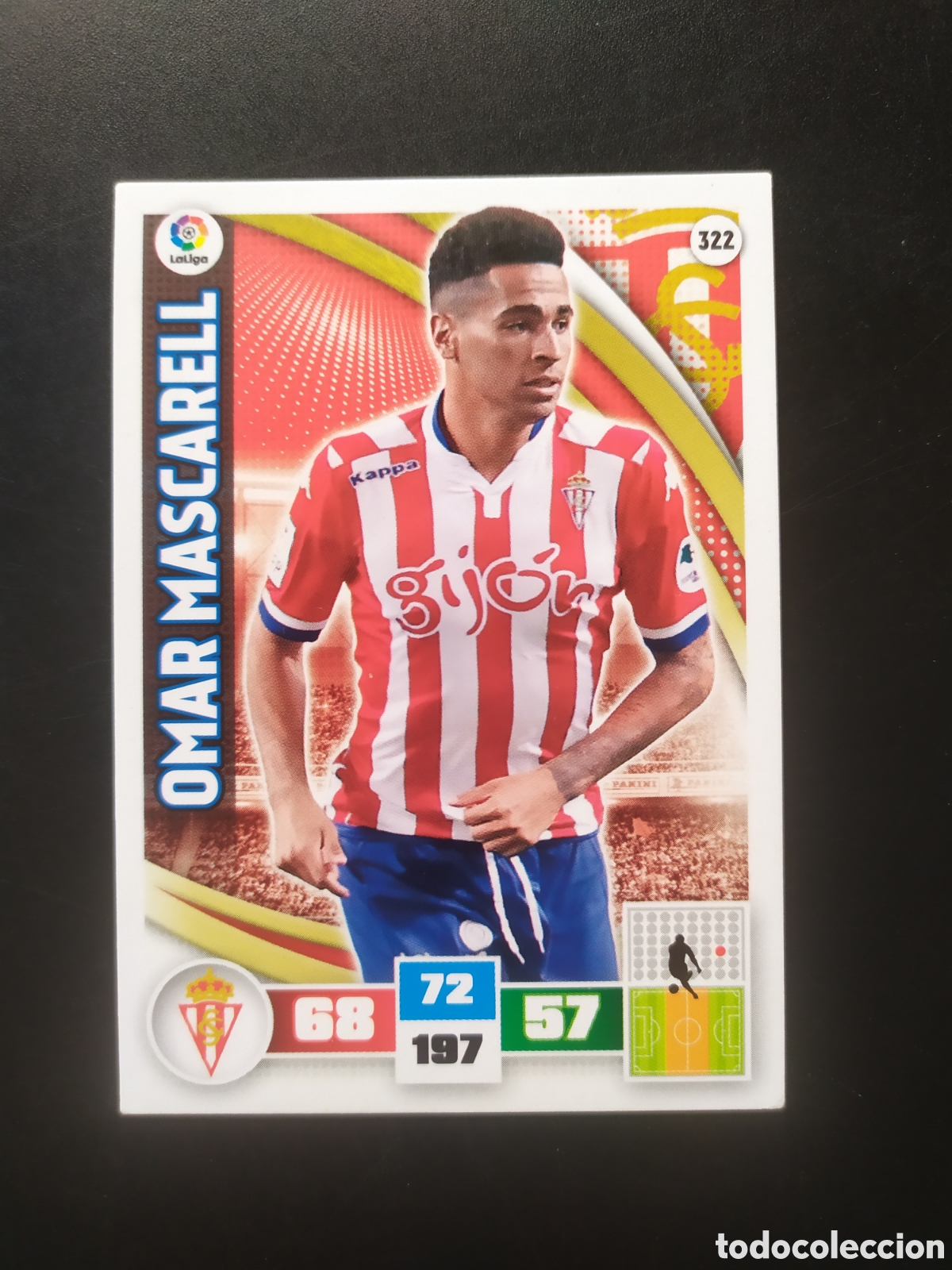 Cromos de F&uacute;tbol: Adrenalyn 2015 2016 15 16 panini Omar Mascarell n&deg; 322 Sporting Gij&oacute;n